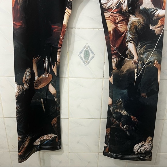 Left Point Loose Fit Pants XL Streetwear Classic Art Painting Skater Avant Garde - Picture 8 of 14